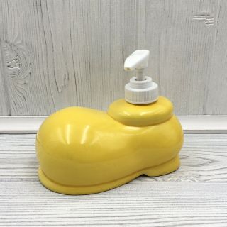 Disney Mickey Mouse Ceramic Yellow Shoe Soap Lotion Dispenser Pump 2