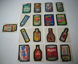 Topps Wacky Packages - 1973 Series 2 Tan Back - 17 Cards Blunder Bread,  Nm