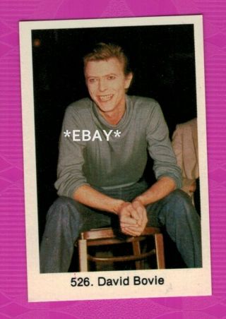 David Bowie - 1980 Swedish Vintage Trading Card 526