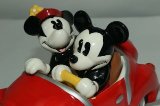 Vintage Disney Mickey and Minnie Mouse Salt and Pepper Shakers Car EUC 2