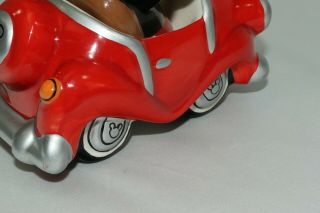 Vintage Disney Mickey and Minnie Mouse Salt and Pepper Shakers Car EUC 5