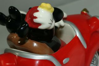 Vintage Disney Mickey and Minnie Mouse Salt and Pepper Shakers Car EUC 6