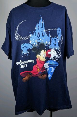Disney Parks Walt Disney World Mickey Mouse Sorcerer 2017 T - Shirt Adult Xl