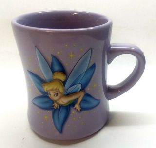 Walt Disney World " Tinker Bell " Peter Pan 3d Purple Coffee Mug