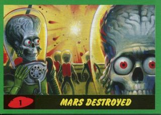 Mars Attacks Revenge Complete Green Parallel Trading Card Base Set