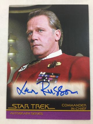 2007 Star Trek Vi Rittenhouse Cbs Studios Autograph Series Leon Russom Card A21