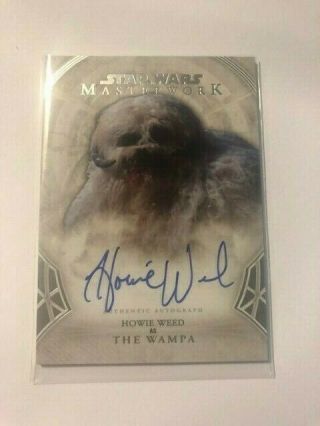 2018 Topps Star Wars Masterwork Howie Weed As The Wampa Autograph Card