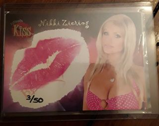 2006 Bench Warmer Nikki Ziering Kiss Card 3/50