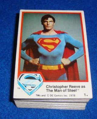 Superman The Movie Trading Card Set Complete Series 1 Topps 1978