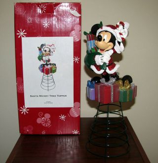 Walt Disney World Parks Mickey Mouse Christmas Tree Topper Decoration Figure