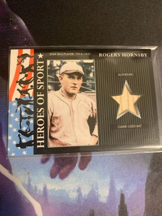 2009 Topps Heritage American Heroes Edition Of Sports Rogers Hornsby Relic/bat