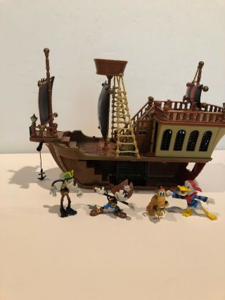Disney Parks Mickey Mouse Pirates Of The Caribbean Pirate Ship Deluxe Play Set