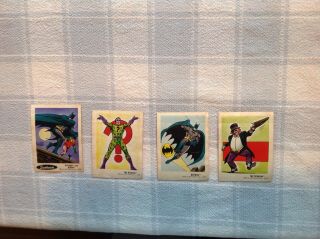 Batman & Robin Superhero Tm & Dc Comics 1978 Trading Card (4) Stickers