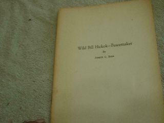 Wild Bill Hickok Peacemaker Booklet