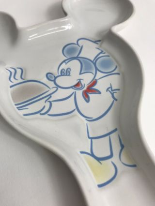 Disney Parks Mickey Mouse White Ceramic Kitchen Spoon Rest 9 