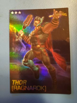 Marvel Contest Of Champions Dave And Busters Foil Card 64/75 Thor (ragnarok)