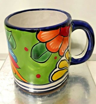 Talavera Cup Mug Large Mexican Pottery Coffee/tea 20 Oz.  Ceramic