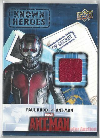 Ud Captain America Civil War Known Heroes Memorabilia Card Kh - Am Ant - Man Smooth