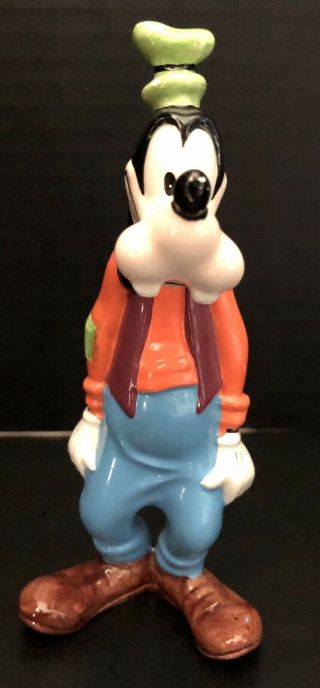 Vintage Disney Porcelain Goofy Figurine Rare Colors