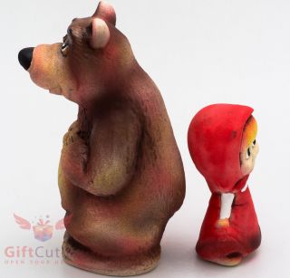 Clay figurine Masha & the Bear Маша и Медведь Russian Cartoon souvenir handmade 5