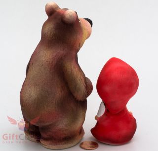 Clay figurine Masha & the Bear Маша и Медведь Russian Cartoon souvenir handmade 7