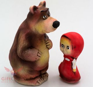 Clay figurine Masha & the Bear Маша и Медведь Russian Cartoon souvenir handmade 8