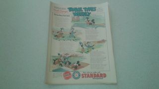 1939 Travel Tykes Weekly No.  4 Walt Disney Standard Oil Giveaway Great Salt Lake