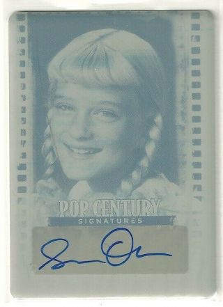 2011 Pop Century Autograph Plate Card Of Susan Olsen 1/1 Cyan
