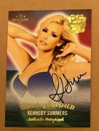 2016 Kennedy Summers Benchwarmer 18/25 25 Years Girls Of Summer Autograph Card