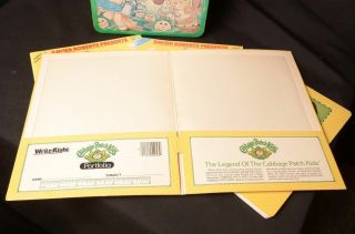 Vintage 1983 Cabbage Patch Kids METAL Lunch Box Notebook Folder 2 Craft Books 5