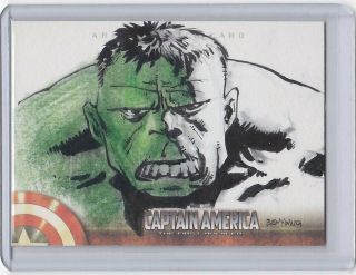 Upper Deck Marvel Captain America The First Avenger Sketch Hulk By Ben Young
