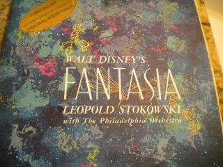 Walt Disney ' s Fantasia 3 LP record set w/ 24 page full color program Stokowski 2