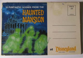 Haunted Mansion Disneyland Postcard Folder 12 Funtastic Scenes 