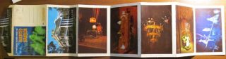 Haunted Mansion Disneyland postcard folder 12 Funtastic scenes ' 69 - ' 72 5