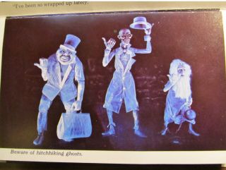 Haunted Mansion Disneyland postcard folder 12 Funtastic scenes ' 69 - ' 72 6