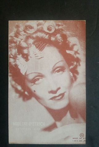 Mutoscope Marlene Dietrich Actress Brown Sepia.  Arcade Exhibit Rare