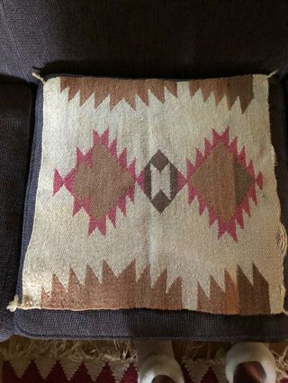 Small Navajo Southwestern Weave American Indian Rug.  Wall Hanging.  8 1/2 Squar