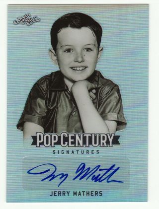 Jerry Mathers 2018 Leaf Pop Century Signatures Auto Leave It To Beaver