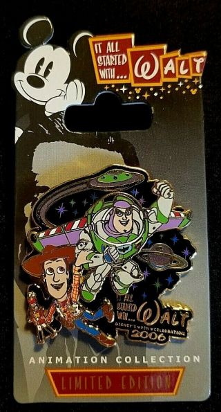 2006 Disney Wdw It All Started With Walt Series Animation Toy Story Pin Le 1000