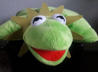 Rare Disney Kermit The Frog Pillow Pet Pal Muppets Adult Owned Htf Euc