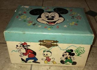 Vintage Disney Mickey Mouse Musical Jewelry Box Musicbox