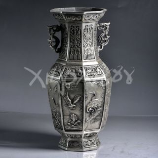 The Fine China Seven Artful And Exquisite Tibetan Silver Vase
