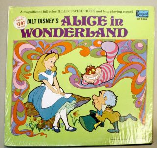Disney Lp - Alice In Wonderland W/book - - Disneyland - Gatefold - 1969 - Krfx