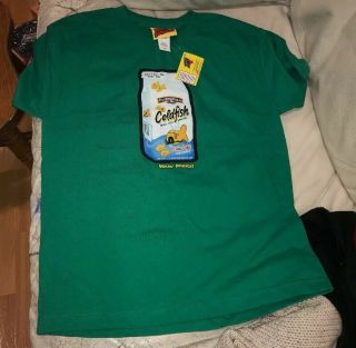 Wacky Packages T Shirt Coldfish Dead Fish Crackers Putrid Farm Topps Nwt L Youth