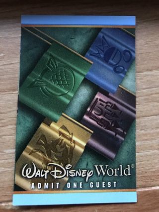 Walt Disney World Vintage Ticket 1998 One Day Park Ticket Adult Magic Kingdom