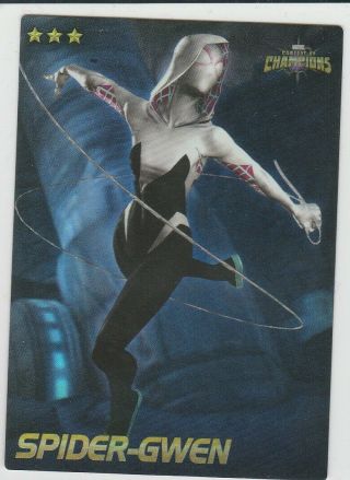 Marvel Contest Of Champions Dave & Busters Foil Card 59/75 Spider - Gwen,  Rare
