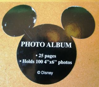 WALT DISNEY WORLD MEMORIES WOODEN PHOTO ALBUM - HOLDS 100 4X6 PHOTOS - 5