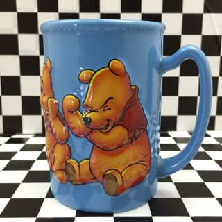 Disney Winnie The Pooh Hunnie Pot 3d Raised Coffe Tea Mug Blue