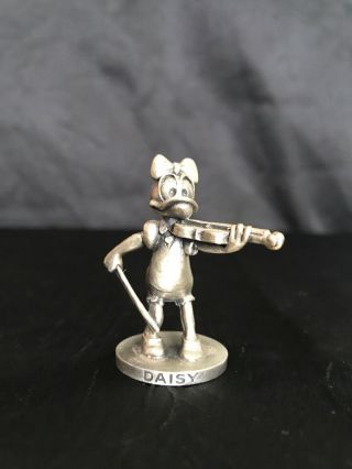 Walt Disney Usa Schmid Fine Pewter Daisy Duck With Violin 503 Figurine