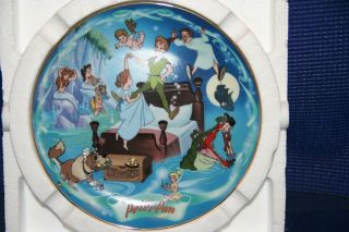 Walt Disney Peter Pan Flight To Neverland Musical Plate Ltd Ed.  (you Can Fly)